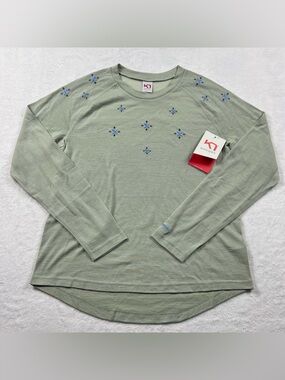 Kari Traa Summer Wool Long Sleeve Shirt Women’s Large NWT